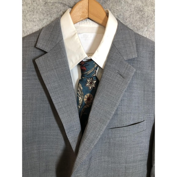 Pronto Uomo Platinum Blazer Mens 46 Regular Wool Blend Two Button Suit Jacket